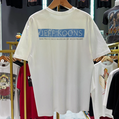 1992 Jeff Koons 'Rabbit' Sfmoma Promo Rare Washed White T-Shirt