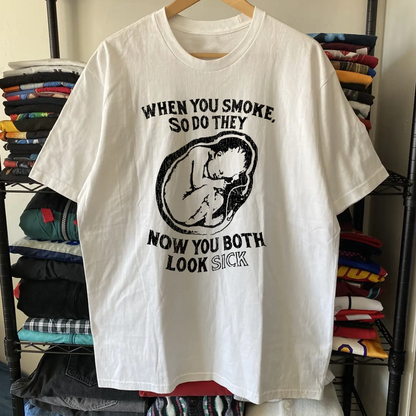 Rare Anti Smoking Washed Black Tee