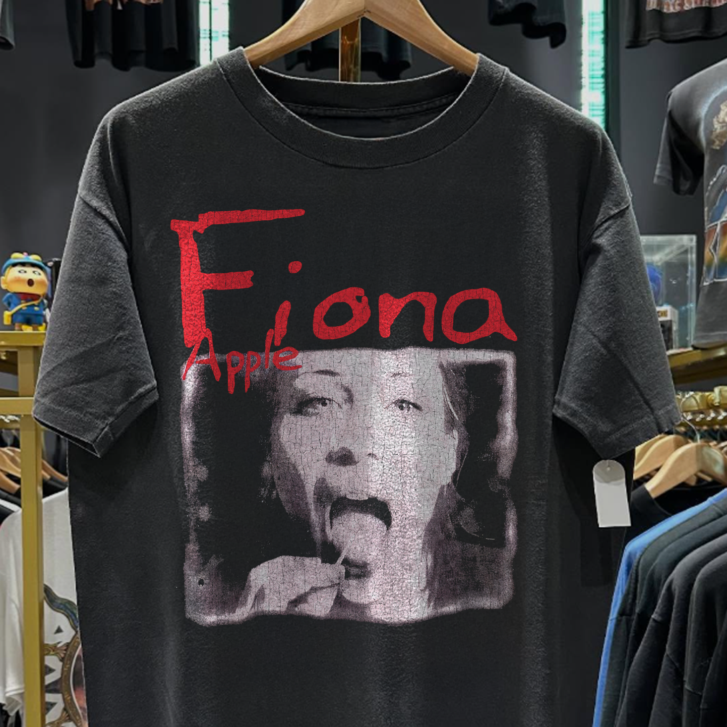 90S Sucker’s Prayer 'Fiona Apple' Rare Washed Black T-Shirt