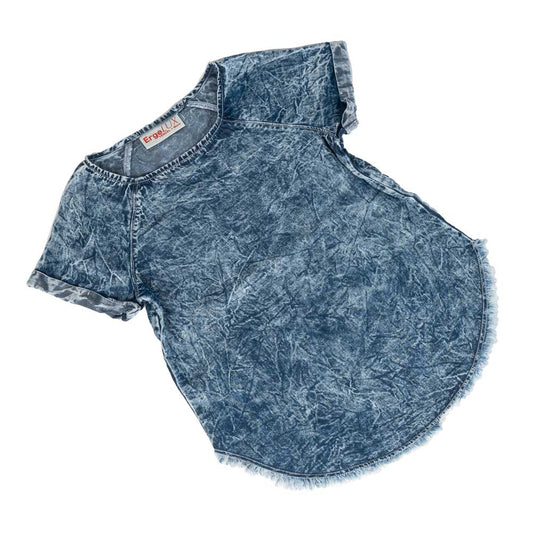 *Raw Hem Distressed Top - FINAL SALE - XL