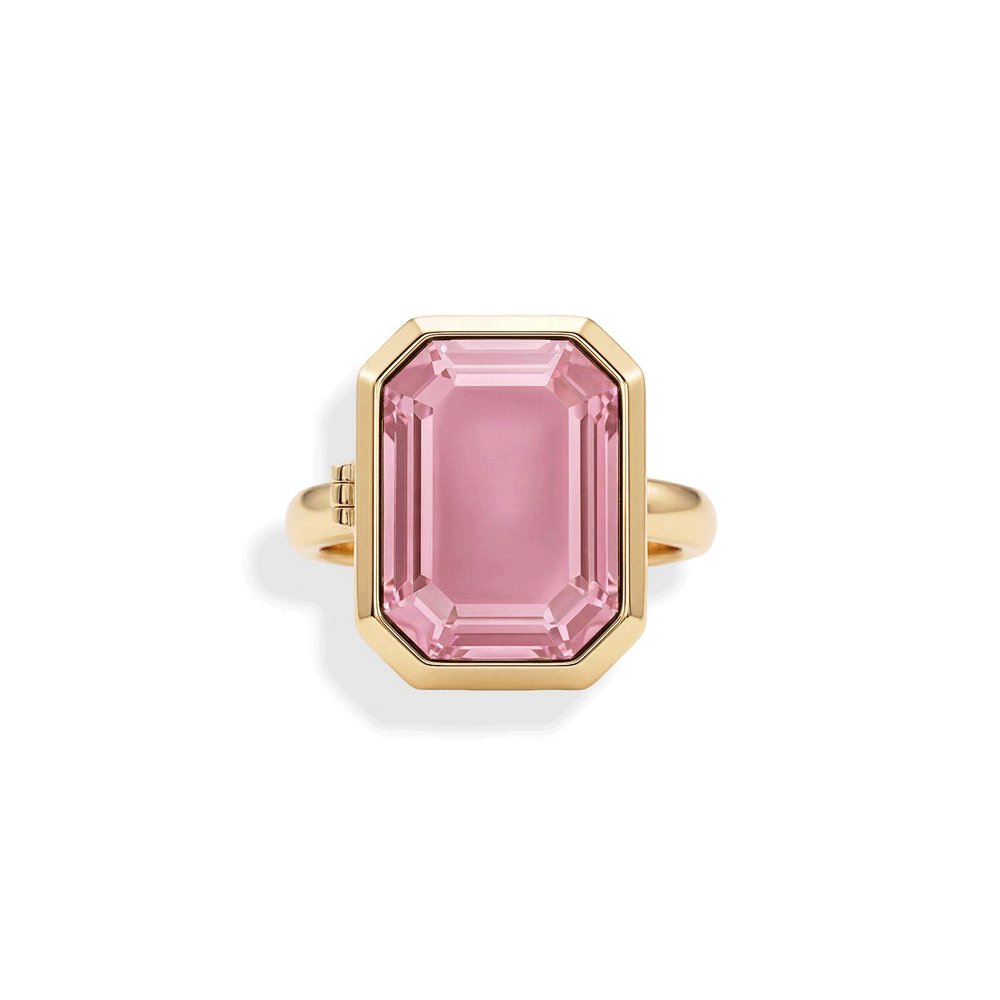 Personalized Cocktail Locket Ring