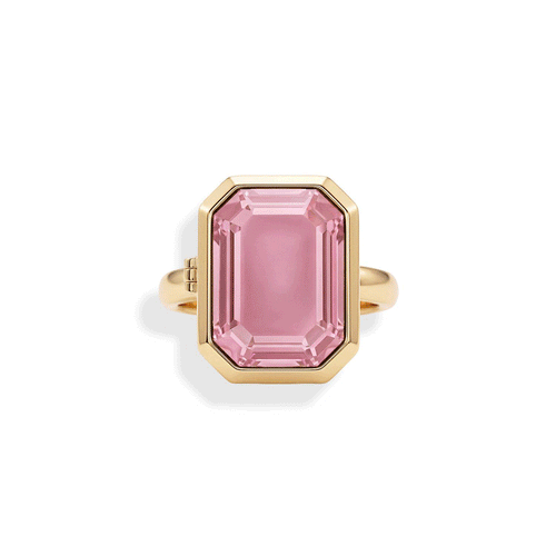 Personalized Cocktail Locket Ring