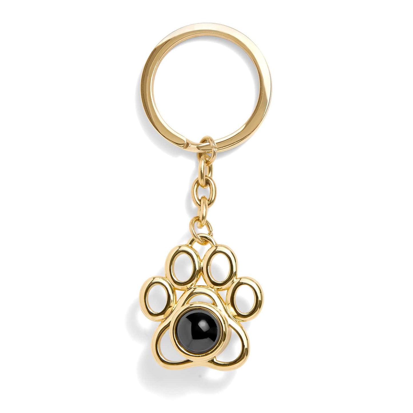 Personalized Paw Photo Keychain