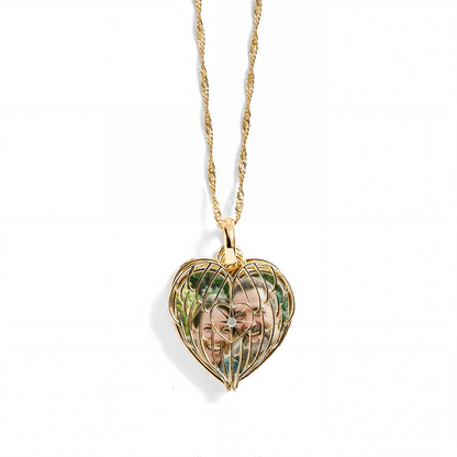 Personalized Angel Wing Photo Necklace