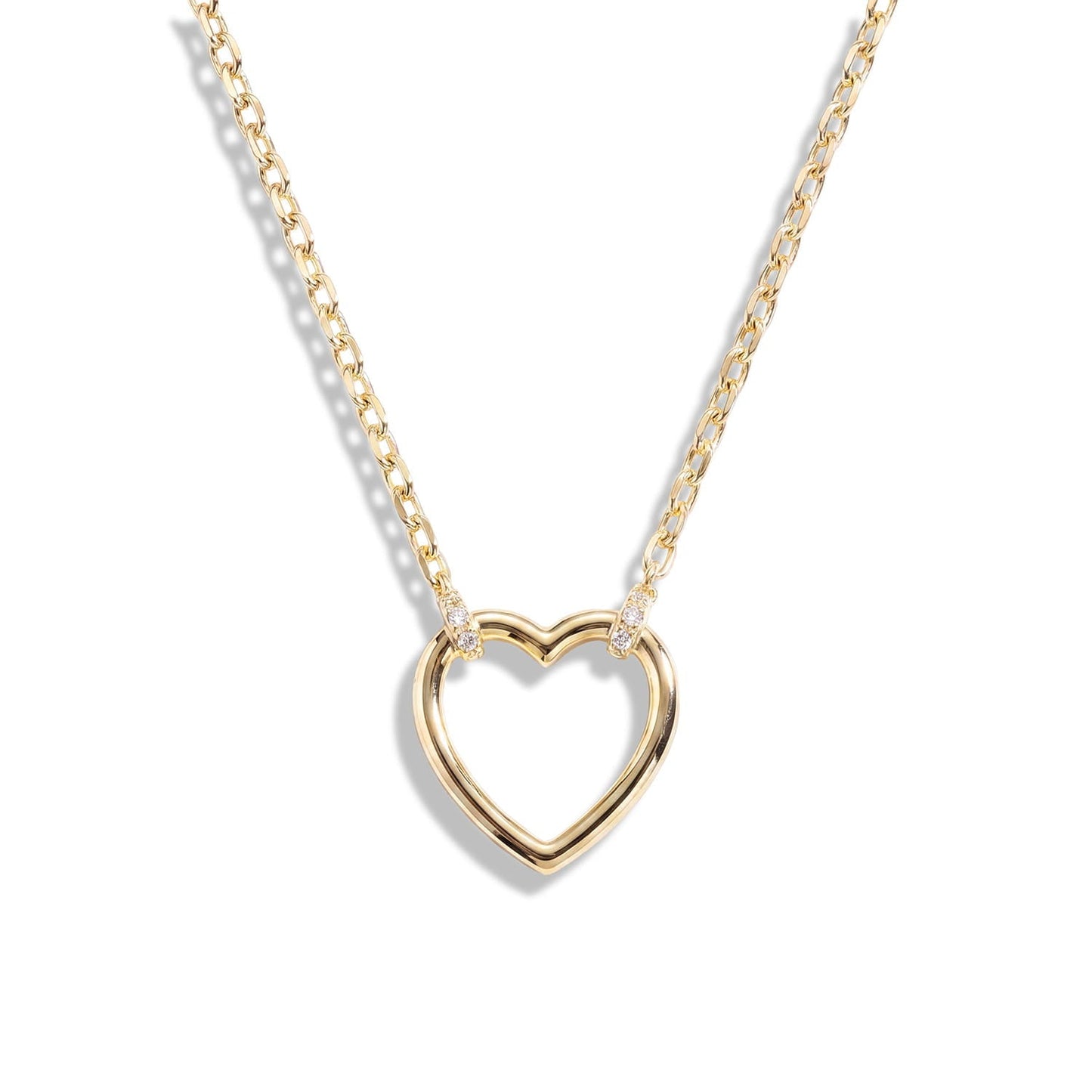 Delicate Heart Charm Keeper Necklace
