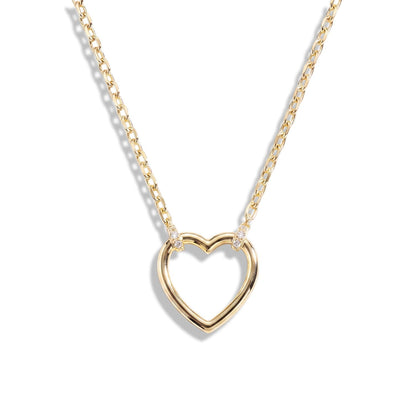 Delicate Heart Charm Keeper Necklace