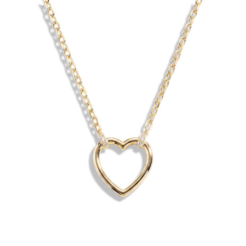 Delicate Heart Charm Keeper Necklace