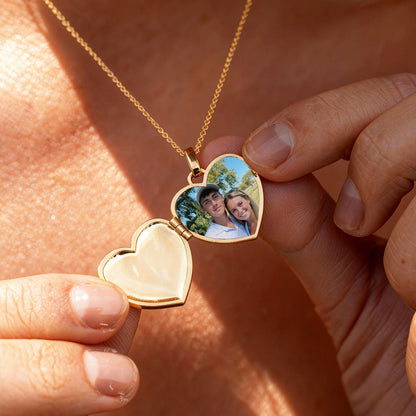 Personalized Mother of Pearl Locket Necklace