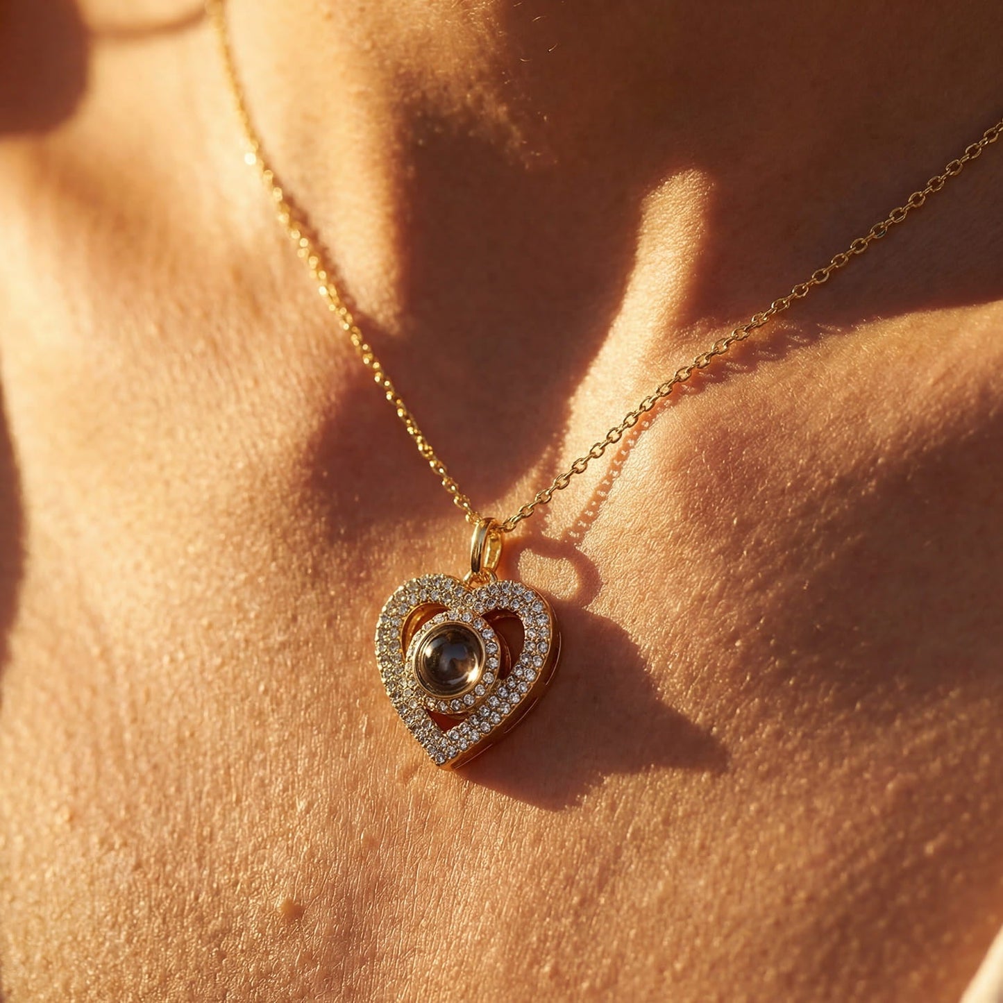 Personalized Pavé Heart Necklace