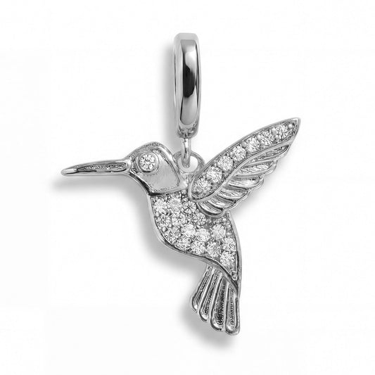 Pavé Hummingbird Charm