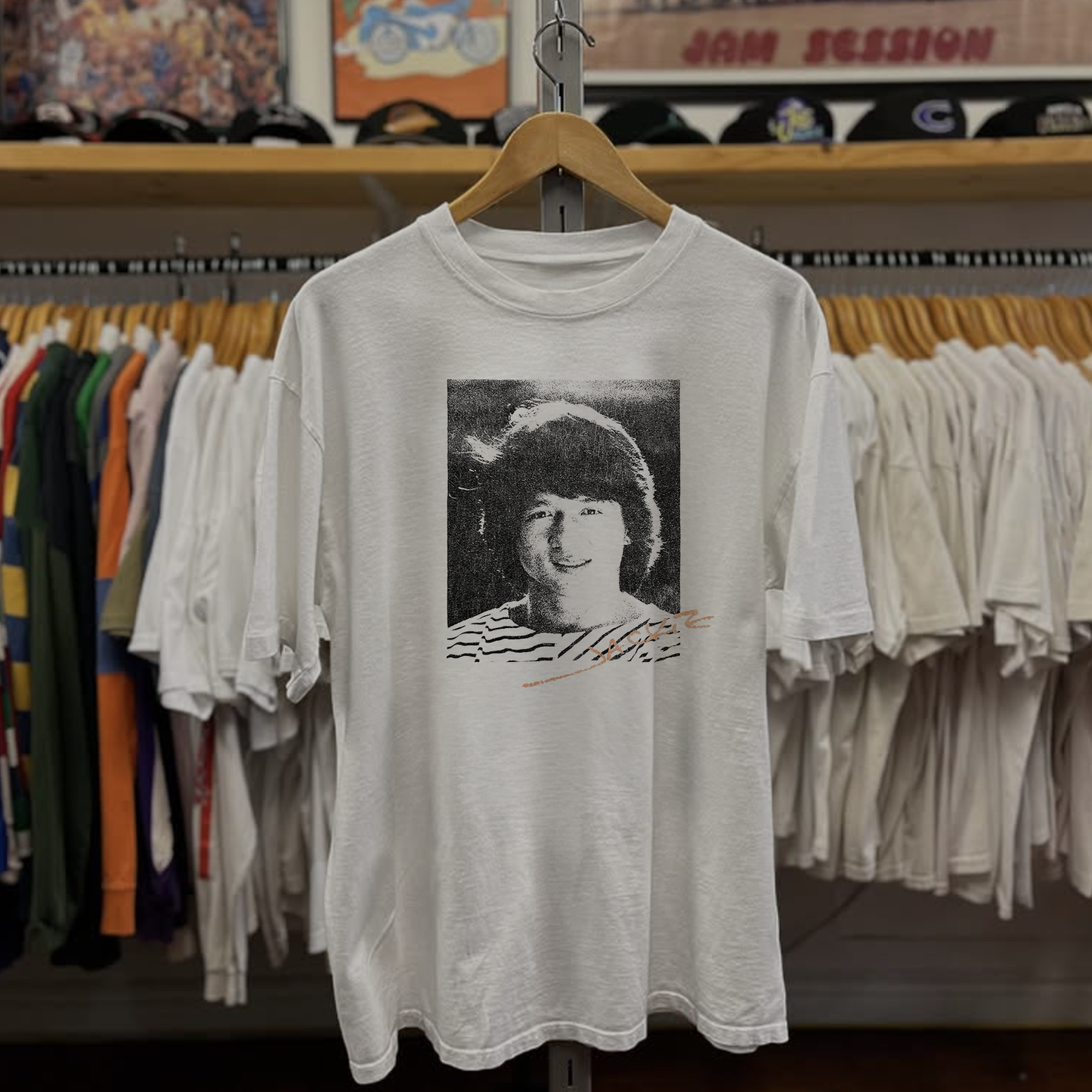1980s Jackie Chan Washed White Tee