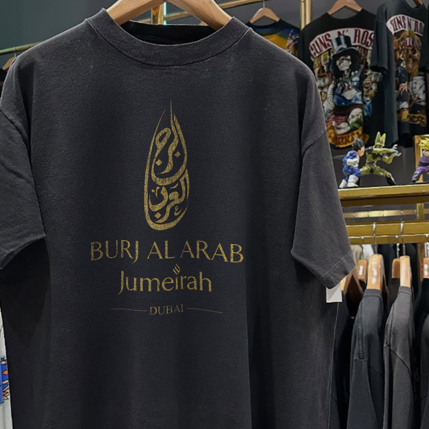 1999 Burj Al Arab Hotel Dubai Rare Washed Black T-Shirt