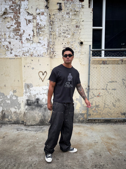 90's Ritz Paris Washed Black T-Shirt