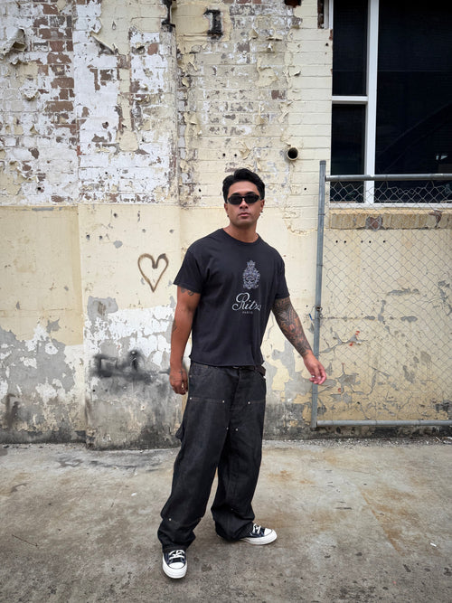 90's Ritz Paris Washed Black T-Shirt