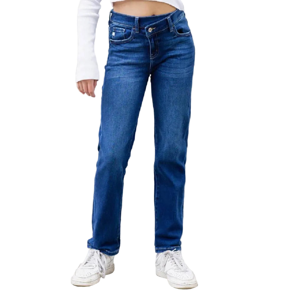 *KanCan Milly Cross Over Button Jean - FINAL SALE