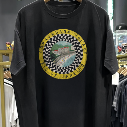 Copacabana Palace Washed Black Tee