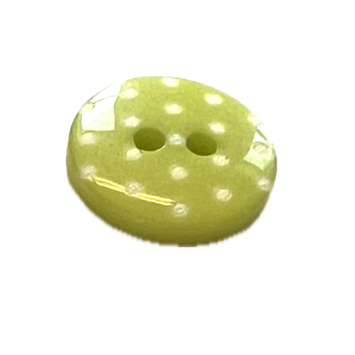 Lime & White Polkadots-14mm