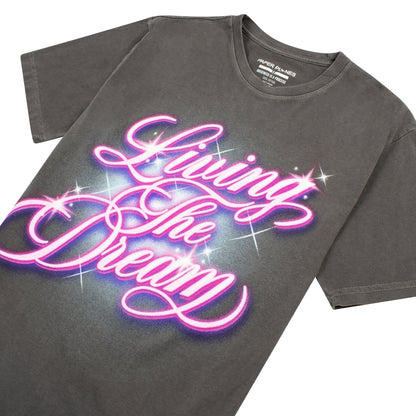 Living the Dream Tee | Washed Black