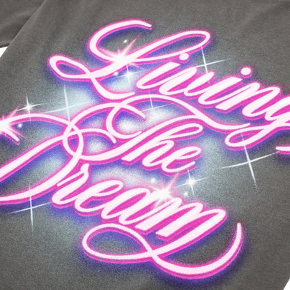 Living the Dream Tee | Washed Black