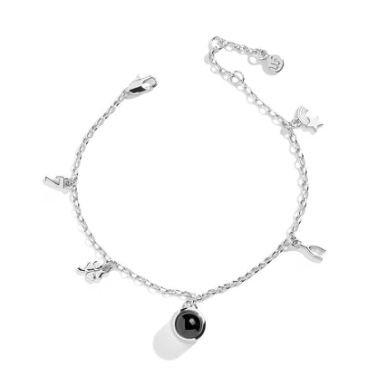 Personalized Mini Charm Photo Bracelet