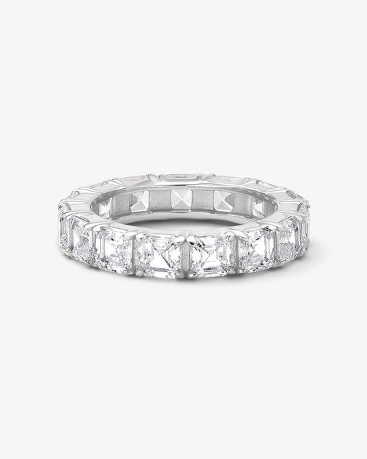 Lil Queen's Ring 4mm - Silver|White Diamondettes