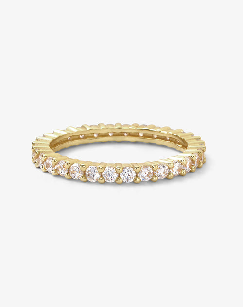 Heiress Ring 2mm - Gold|White Diamondettes
