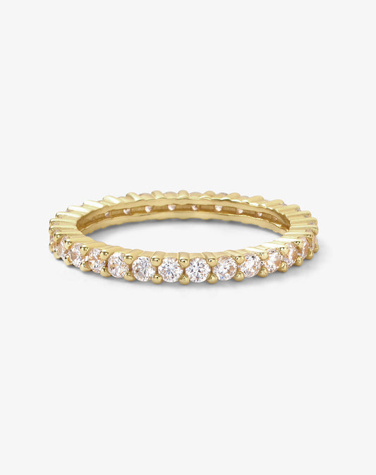 Heiress Ring 2mm - Gold|White Diamondettes