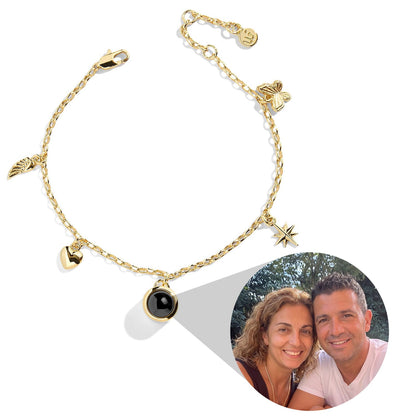 Personalized Mini Charm Photo Bracelet