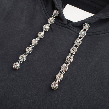 Metal Drawstring Hoodie