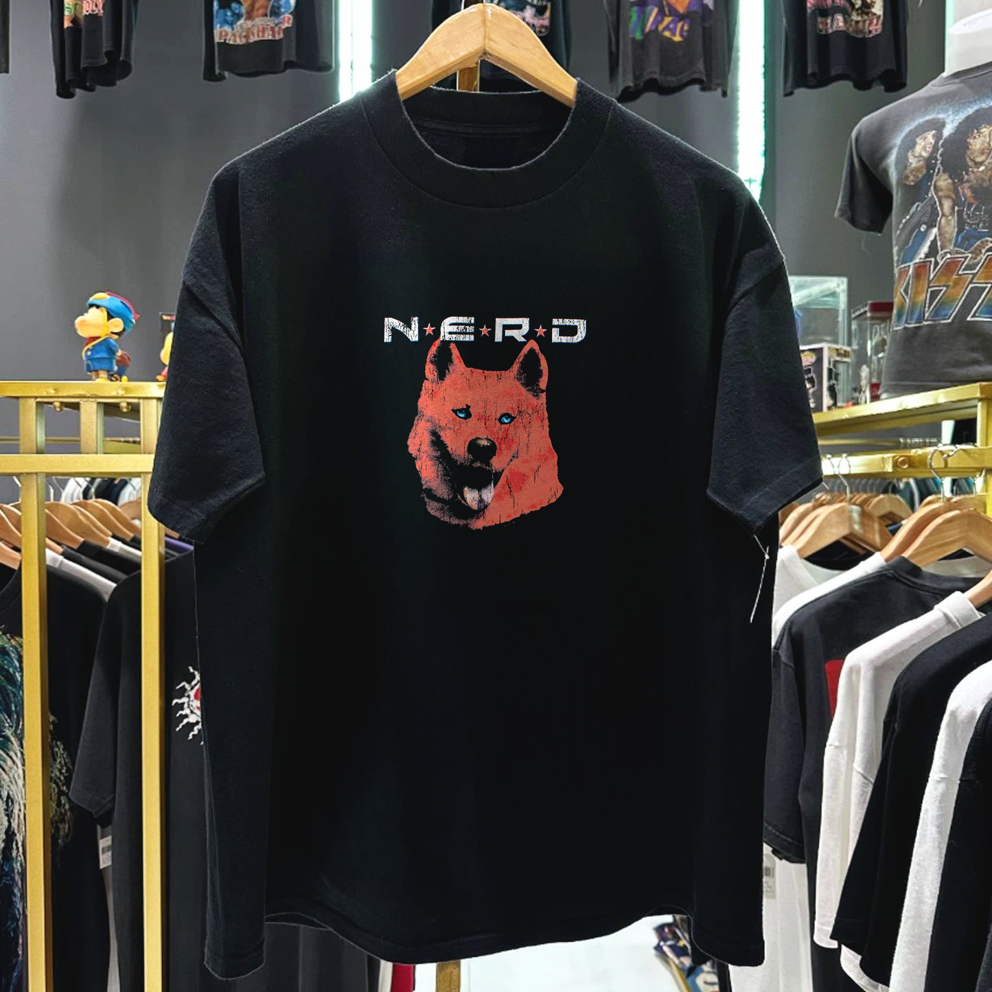 2004 N*E*R*D 'Fly Or Die' Promo Rare Washed Black T-Shirt