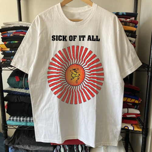 Sick Of It All Washed White Tee
