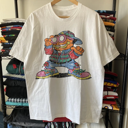 Rare Funky Garfield Washed White Tee