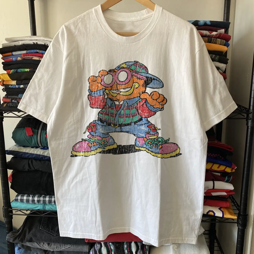 Rare Funky Garfield Washed White Tee