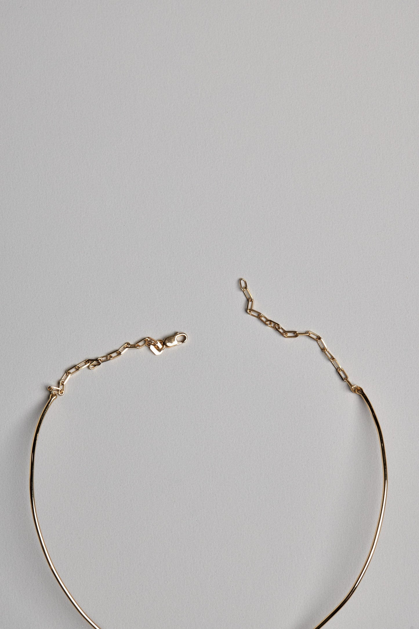 Omega Loop Necklace with Large Gothic Letter | 9K Yellow Gold