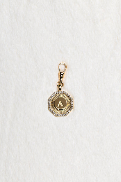 Diamond Halo Large Letter Attachment | 18K White Gold