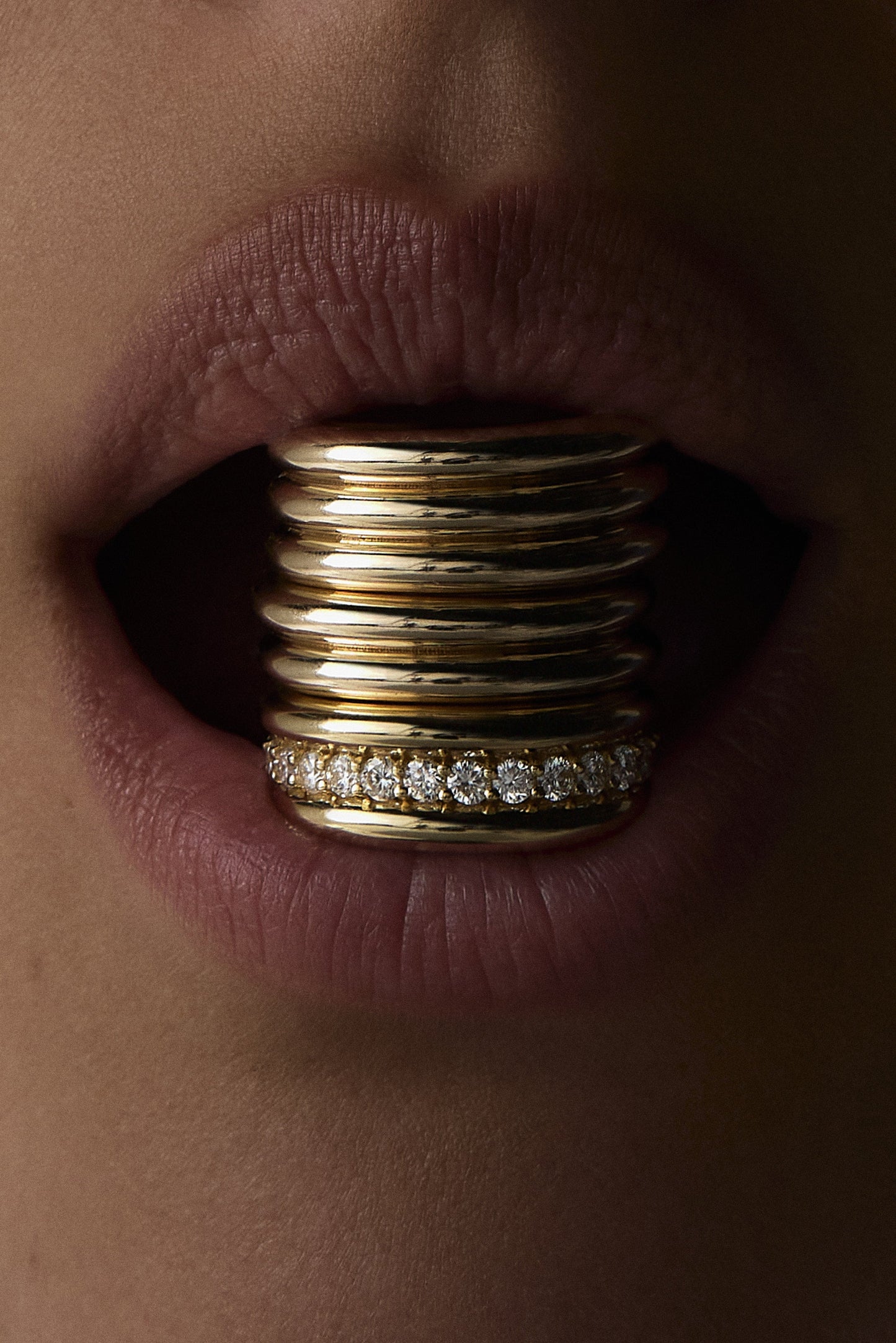 Triple Orielle Ring | 9K Yellow Gold
