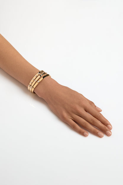 Diamond Tallows Bangle | White Gold