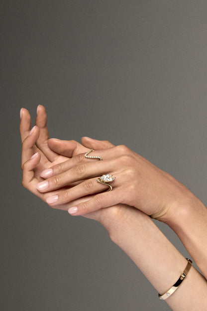 Alex Diamond Wedding Band | 18K Yellow Gold