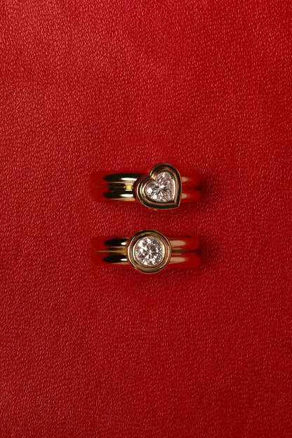 Roma Round Diamond Ring | 18K Yellow Gold