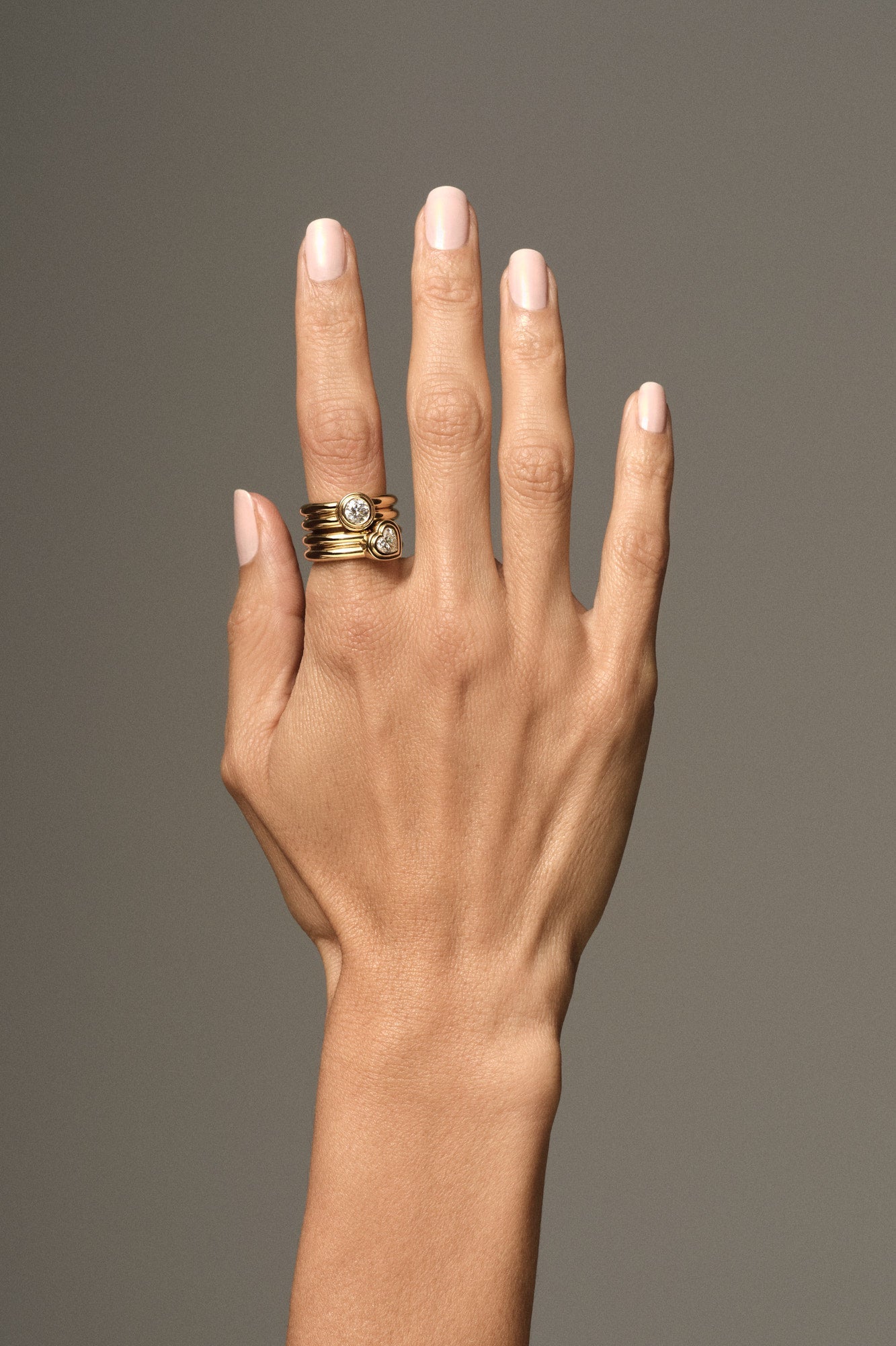Roma Round Diamond Ring | 18K Yellow Gold