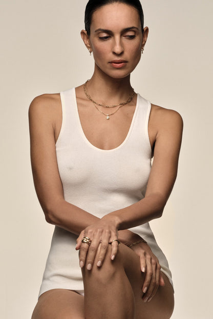Roma Round Diamond Necklace | White Gold
