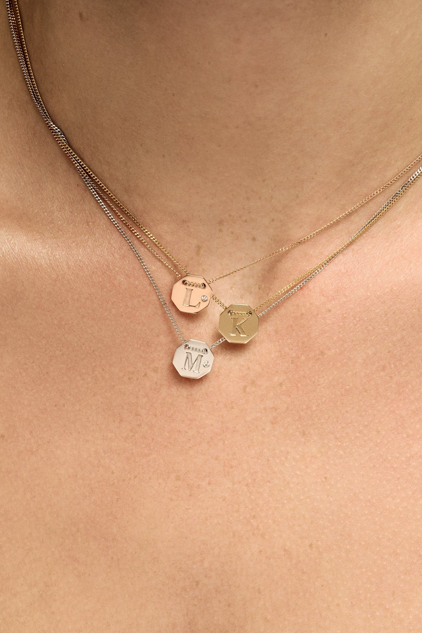 Letter Necklace | 9K Rose Gold