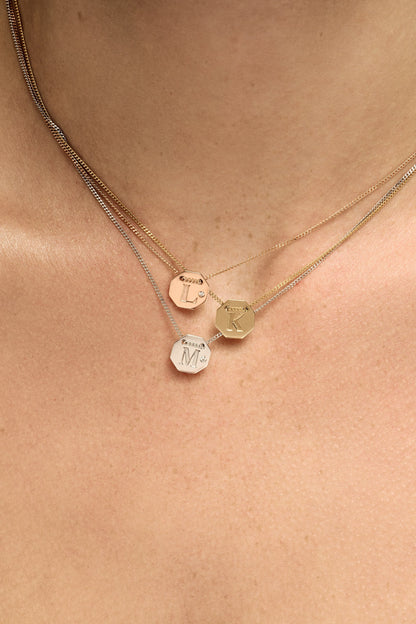 Letter Necklace | 9K Rose Gold