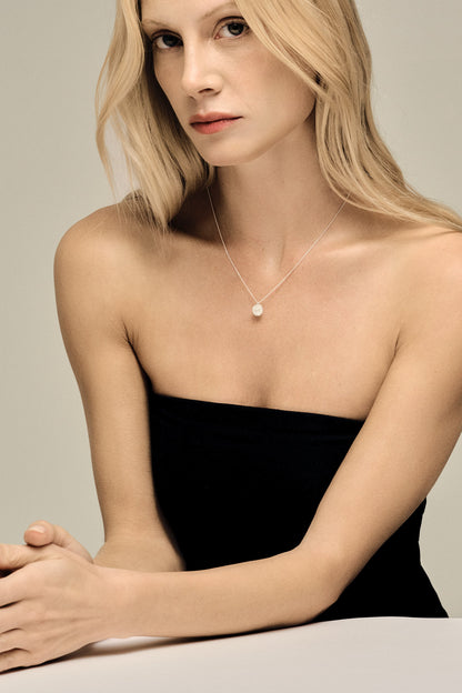 Mini Coin Necklace | Silver or 9K White Gold