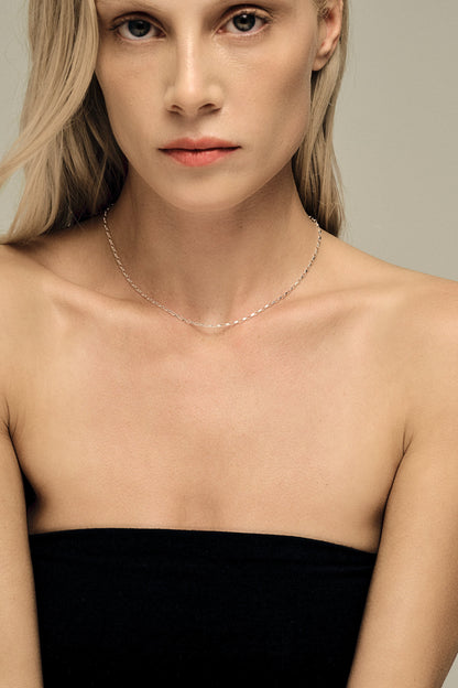 Mina Necklace | Silver or 9K White