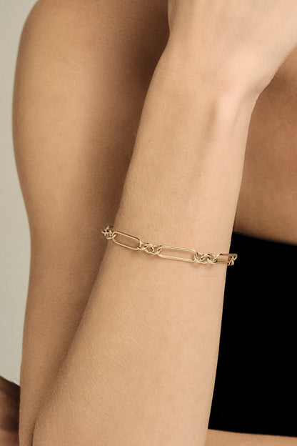 Large Lennox Bracelet | 9K Yellow or Rose Gold