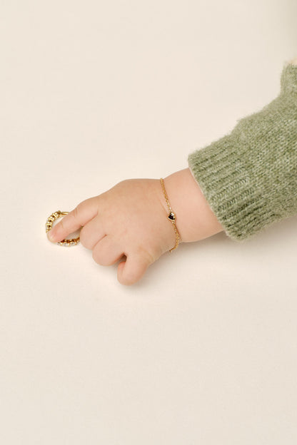 Baby Heart Bracelet | 9K White Gold