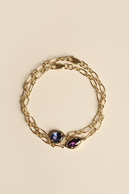 Roma Pear Gemstone Bracelet | Yellow Gold