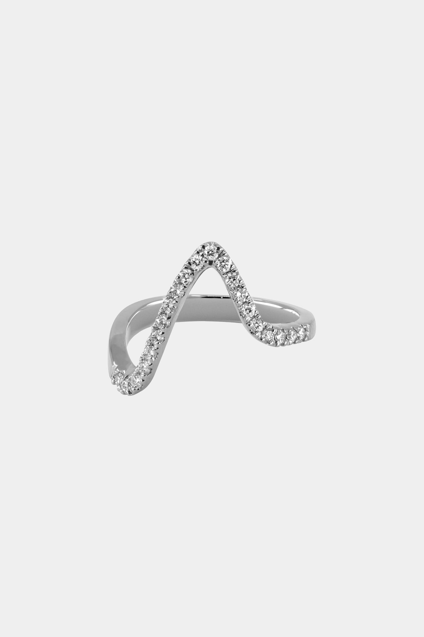 Alex Diamond Wedding Band | 18K White Gold