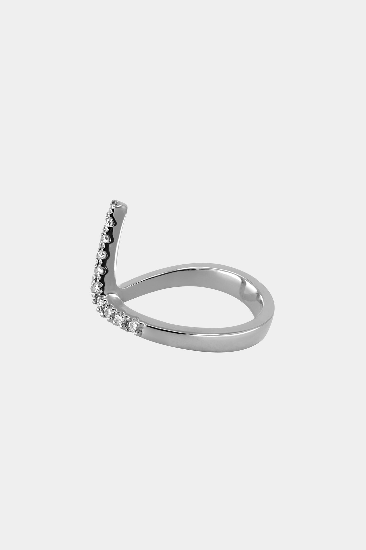 Alex Diamond Wedding Band | 18K White Gold